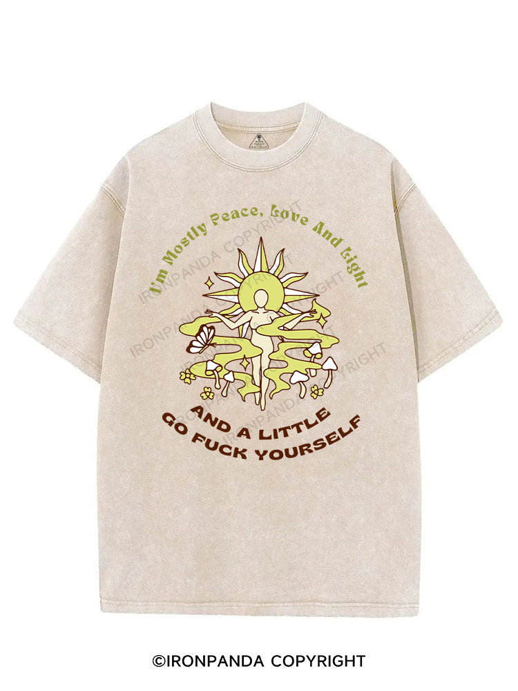 I'M MOSTLY PEACE, LOVE AND LIGHT VINTAGE GYM SHIRT