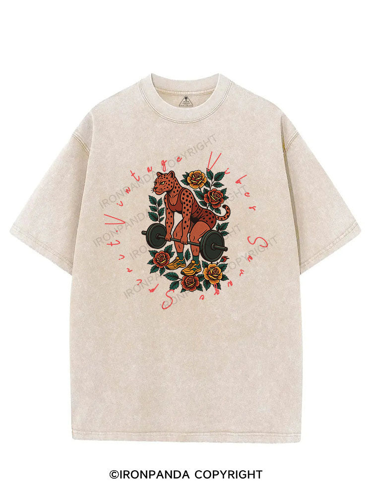 VINTAGE VIBES, SAVAGE SPIRIT VINTAGE GYM SHIRT