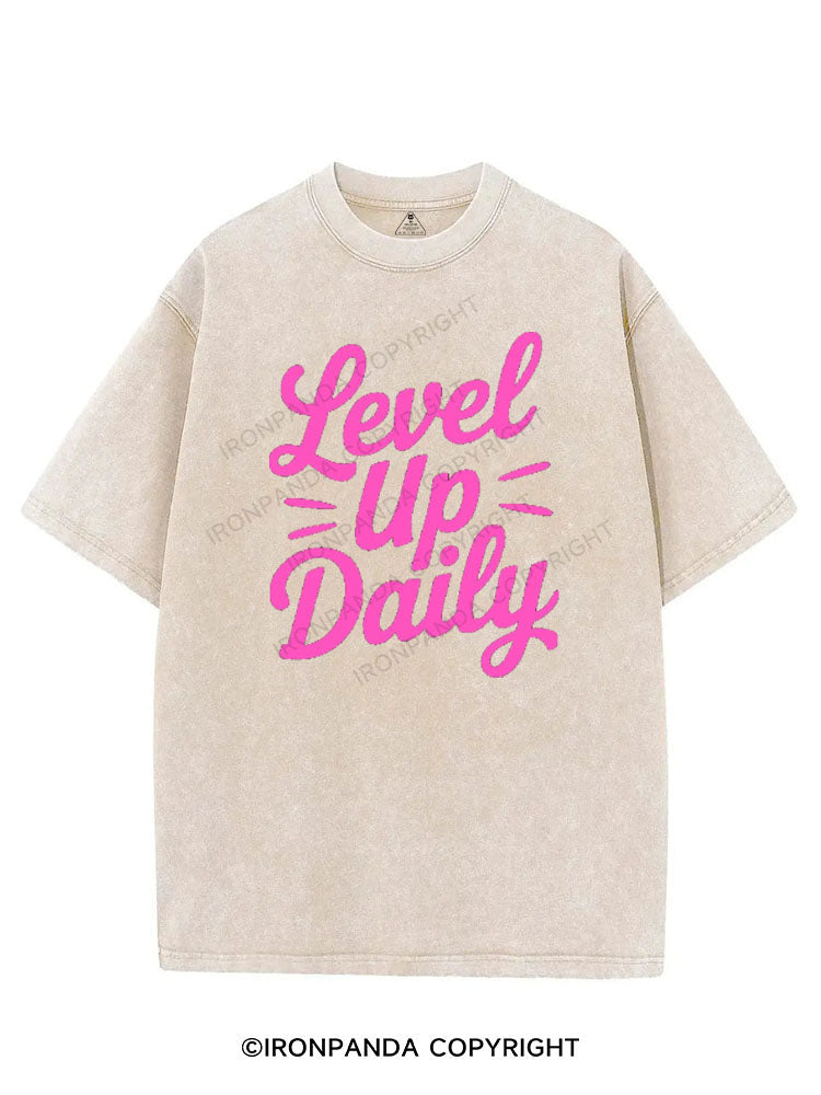 LEVEL UP DAILY VINTAGE GYM SHIRT