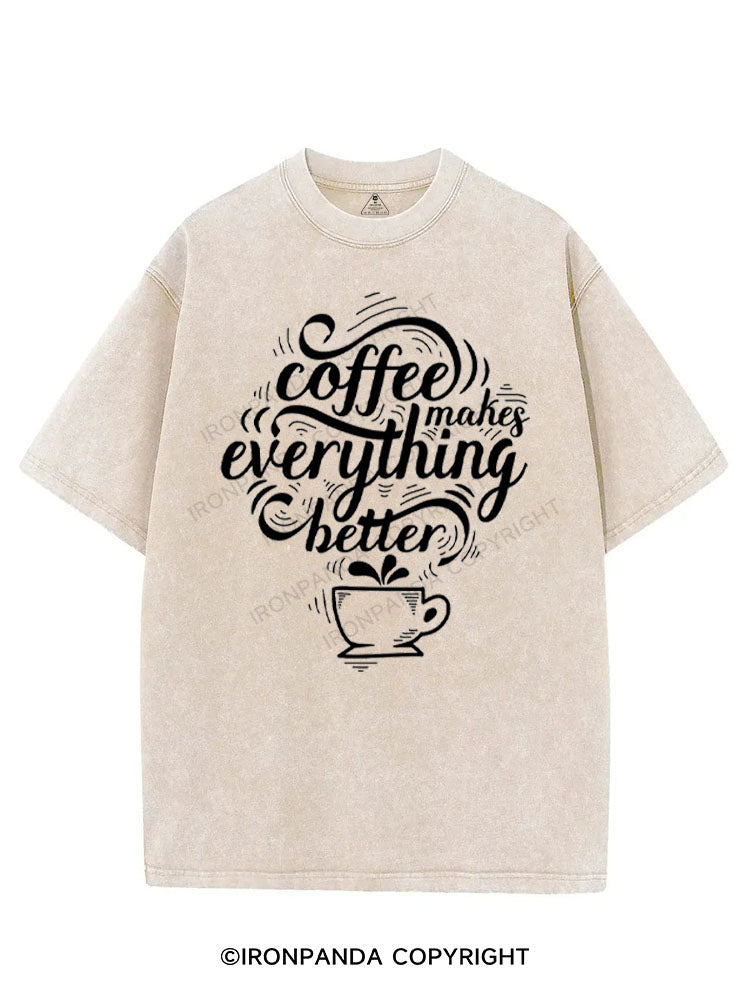 COFFEE MAKES EVERYTHING BETTER VINTAGE GYM SHIRT