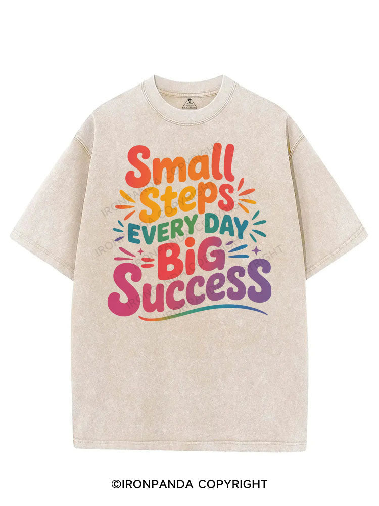 SMALL STEPS EVERY DAY = BIG SUCCESS VINTAGE GYM SHIRT