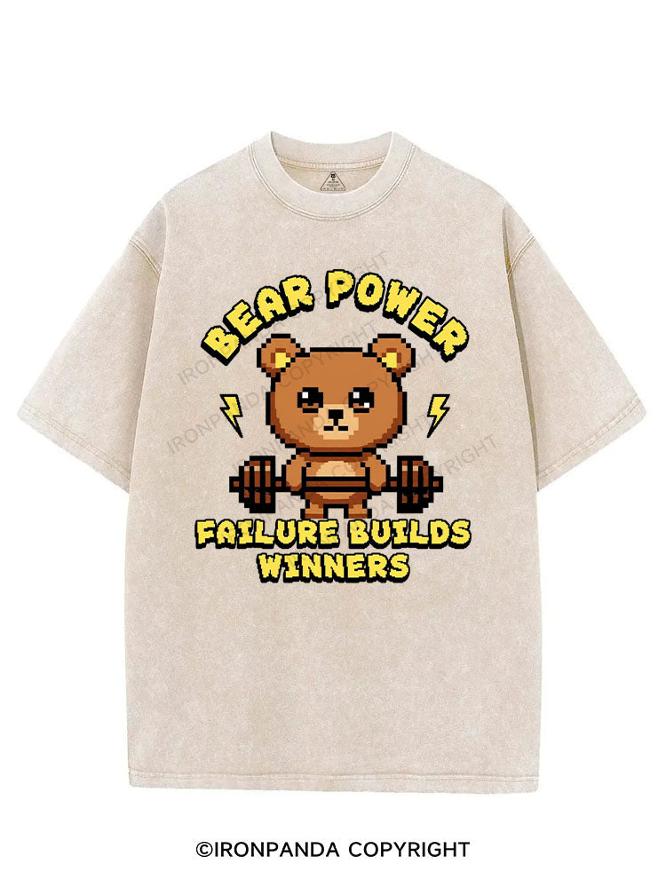 BEAR POWER FAILURE BUILDS WINNERS VINTAGE GYM SHIRT