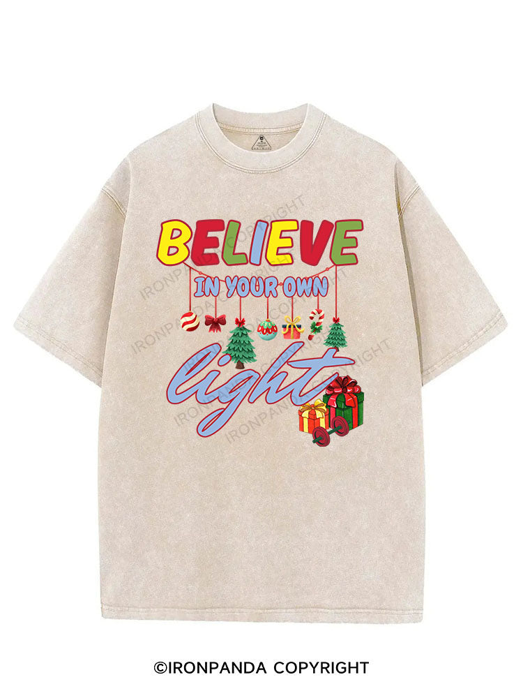 BELIEVE IN YOUR OWN LIGHT VINTAGE GYM SHIRT