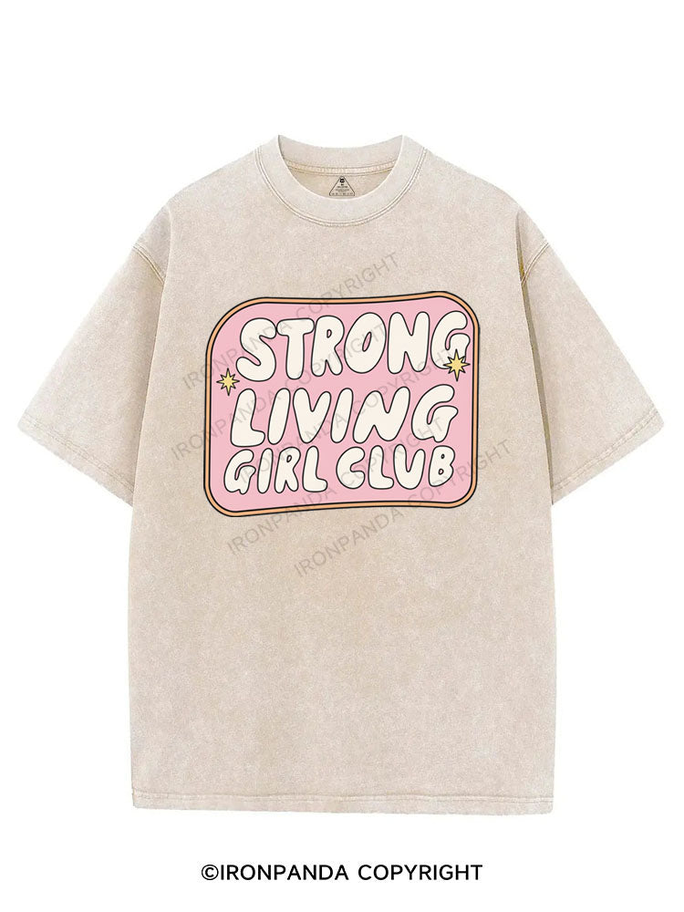 STRONG LIVING GIRL CLUB VINTAGE GYM SHIRT