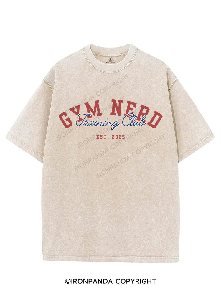 GYM NERD TRAINING CLUB VINTAGE GYM SHIRT
