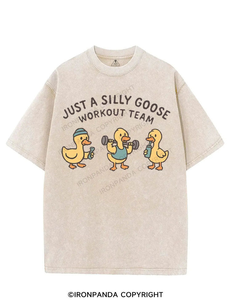 JUST A SILLY GOOSE WORKOUT TEAM VINTAGE GYM SHIRT
