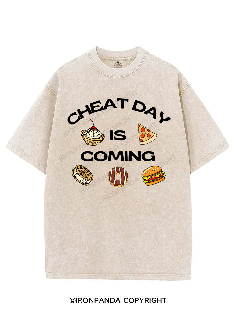 CHEAT DAY IS  COMING VINTAGE GYM SHIRT