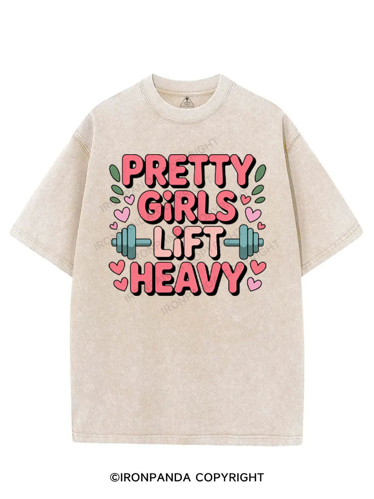 PRETTY GIRLS LIFT HEAVY VINTAGE GYM SHIRT