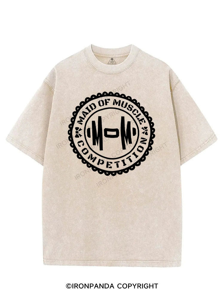 MAID OF MUSCLE COMPETITION VINTAGE GYM SHIRT