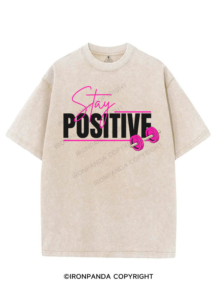 STAY POSITIVE VINTAGE GYM SHIRT