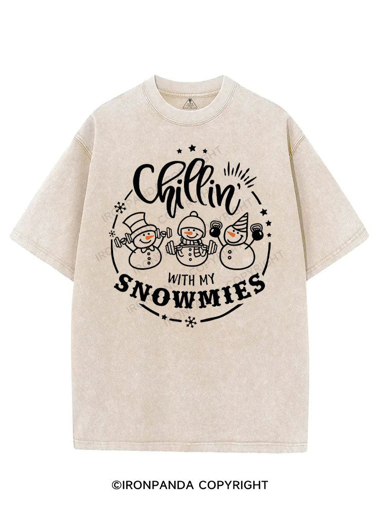 CHILLIN' WITH MY SNOWMIES VINTAGE GYM SHIRT