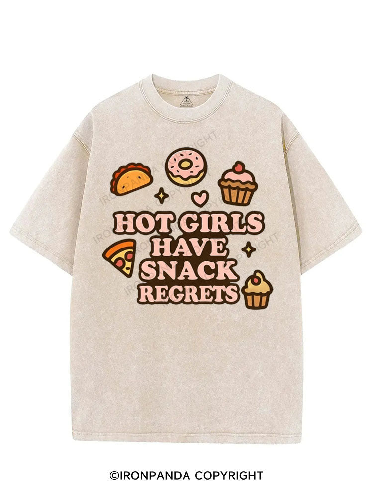HOT GIRLS HAVE SNACK REGRETS VINTAGE GYM SHIRT