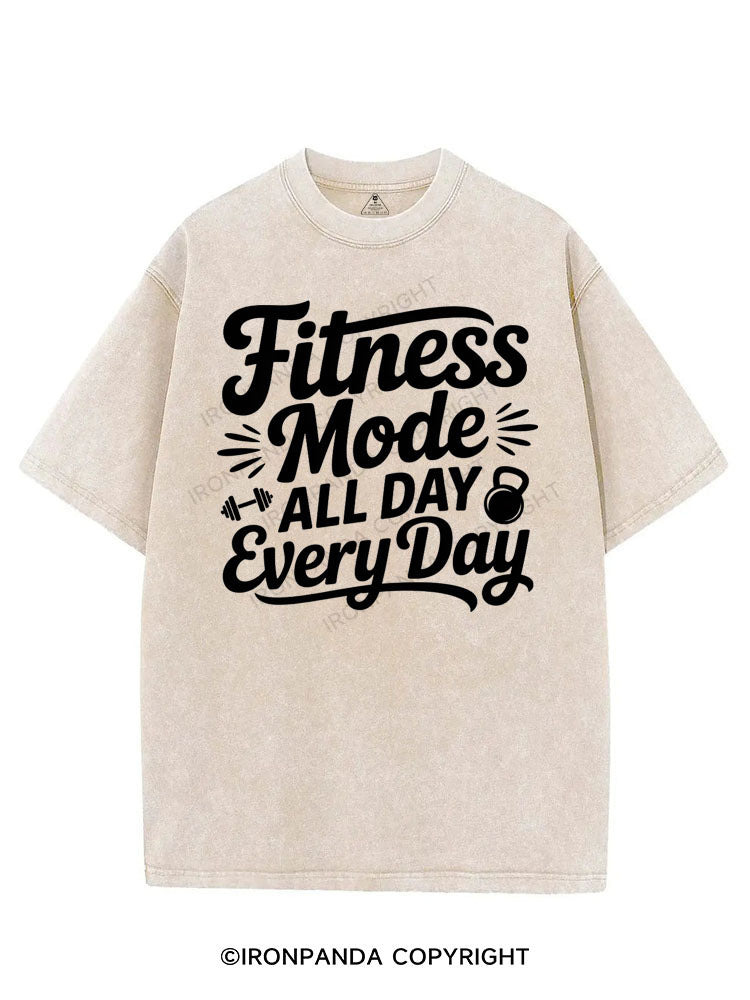 FITNESS MODE ALL DAY EVERY DAY VINTAGE GYM SHIRT