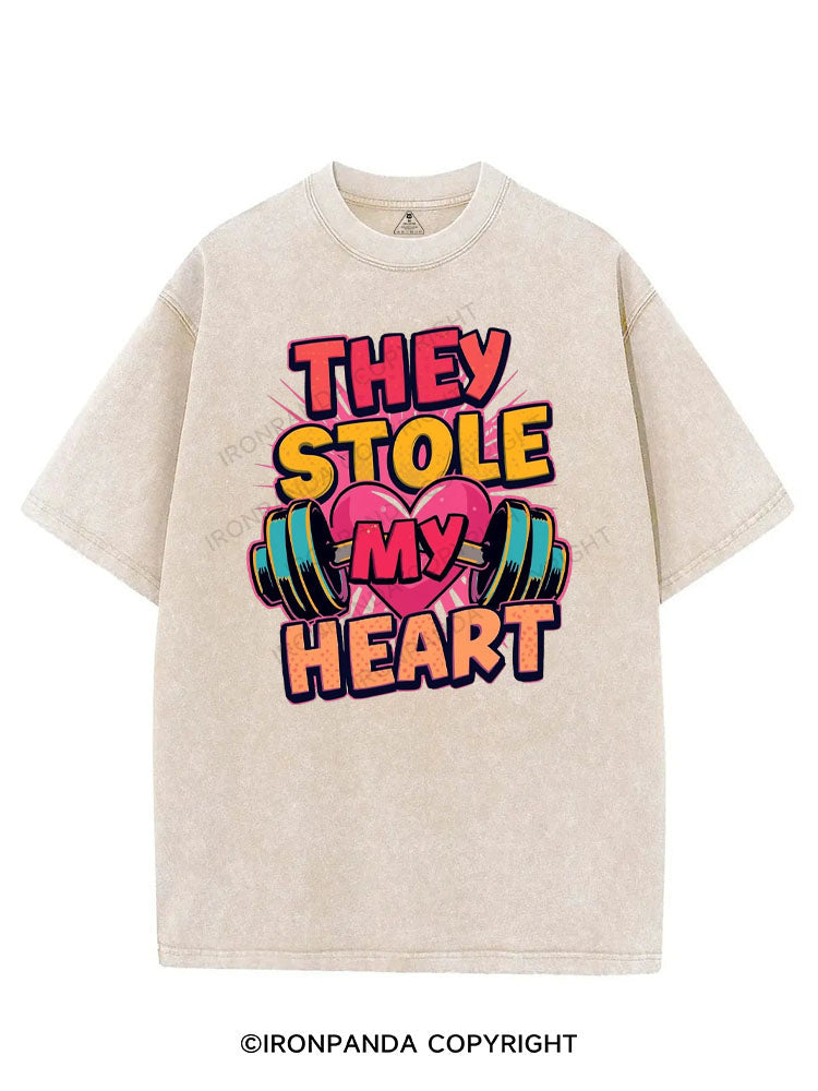 THEY STOLE MY HEART VINTAGE GYM SHIRT