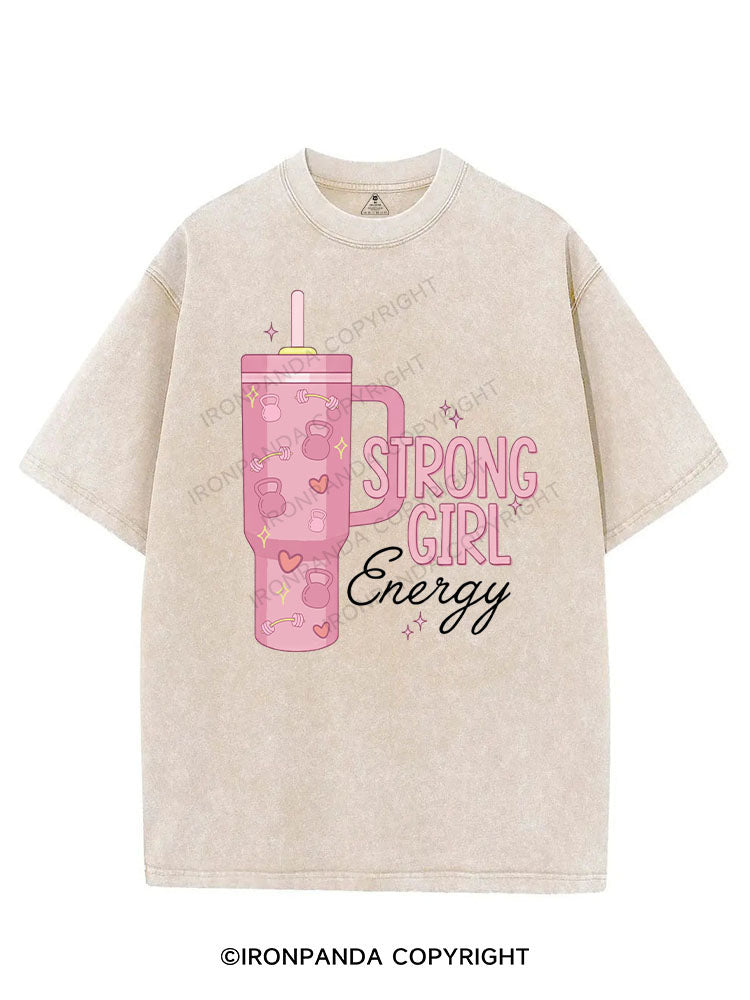 STRONG GIRL ENERGY VINTAGE GYM SHIRT