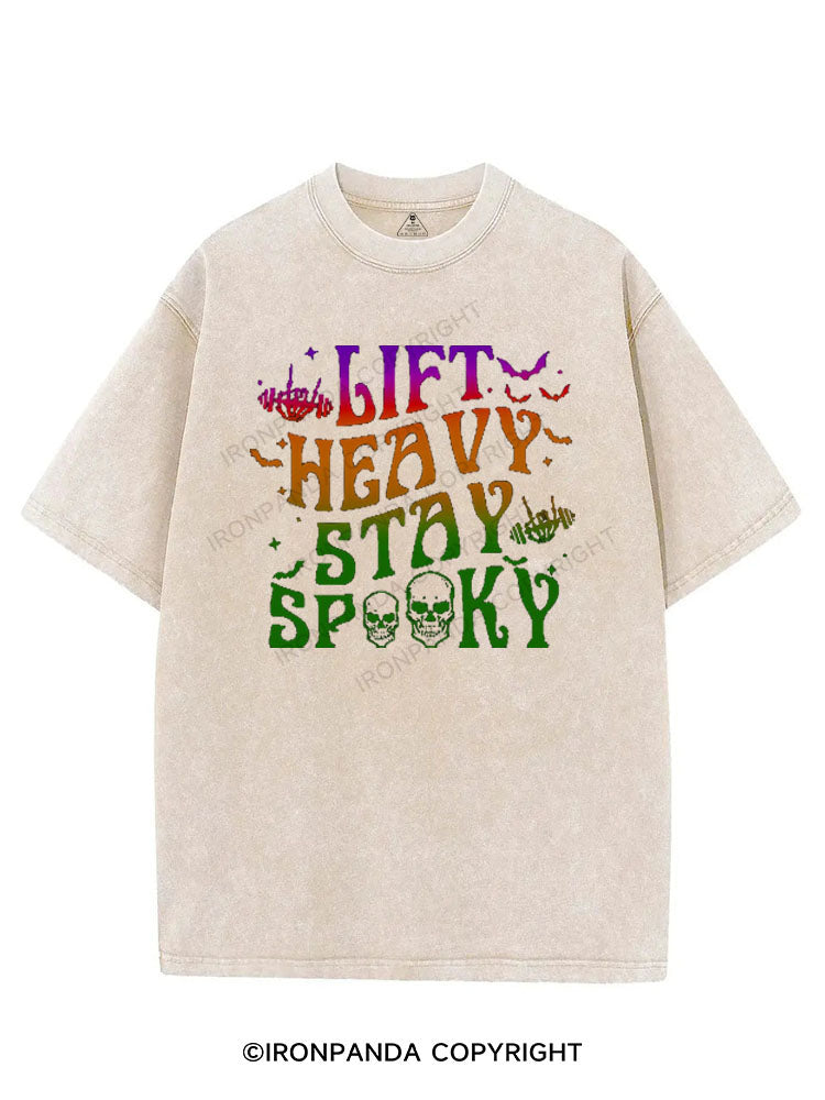 LIFT HEAVY STAY SPOOKY VINTAGE GYM SHIRT