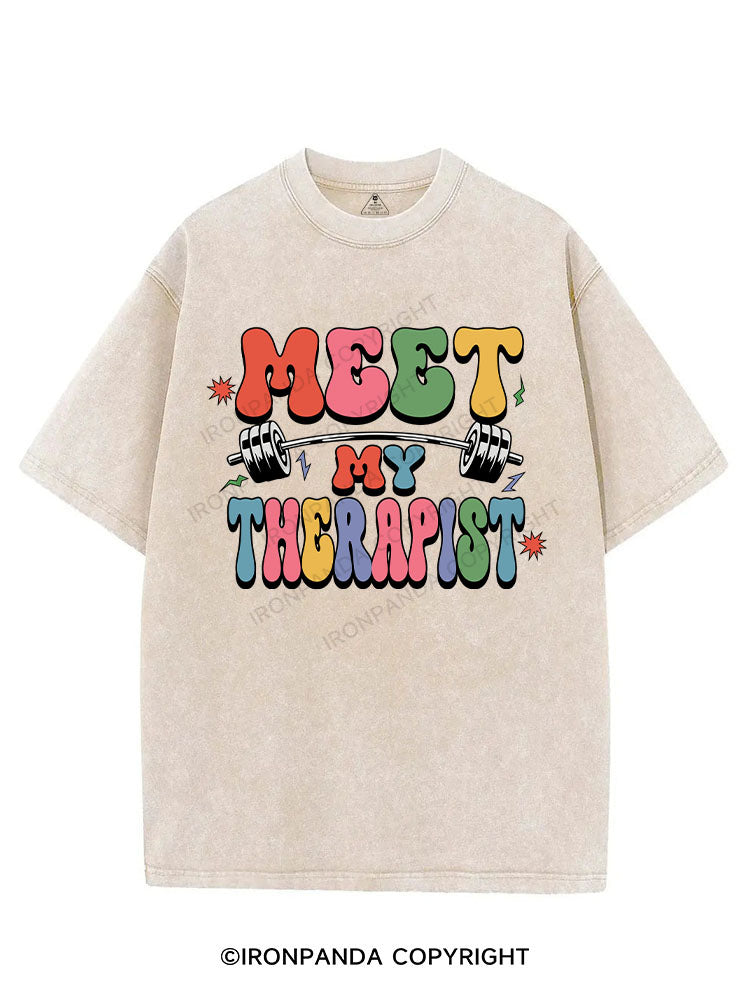 MEET MY THERAPIST VINTAGE GYM SHIRT