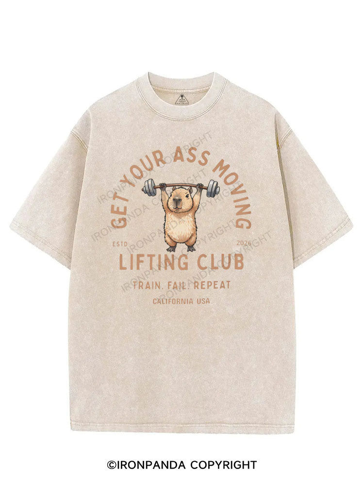 GET YOUR ASS MOVING LIFTING CLUB VINTAGE GYM SHIRT