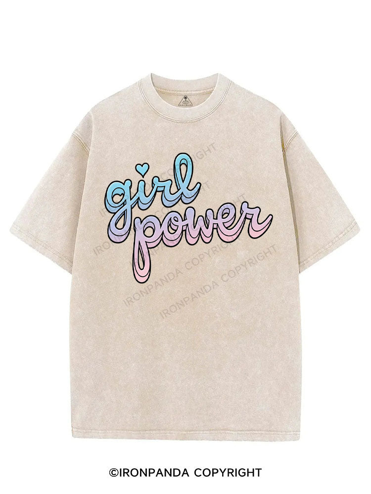 GIRL POWER VINTAGE GYM SHIRT
