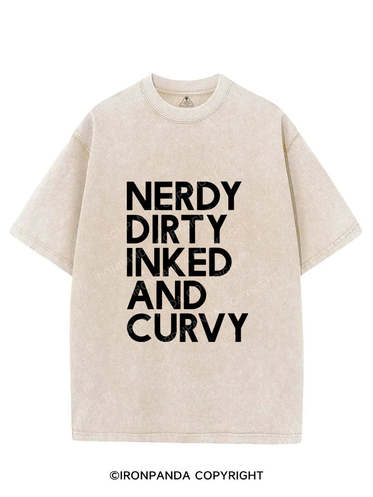 NERDY, DIRTY, INKED AND CURVY VINTAGE GYM SHIRT