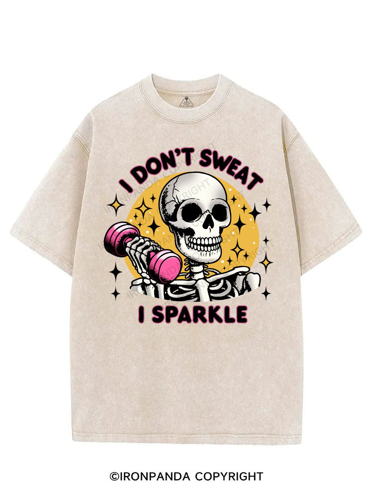 I DON'T SWEAT I SPARKLE SKELETON VINTAGE GYM SHIRT