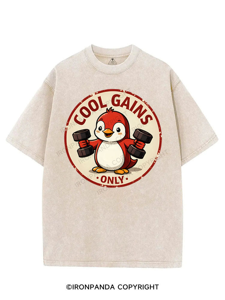 COOL GAINS ONLY VINTAGE GYM SHIRT