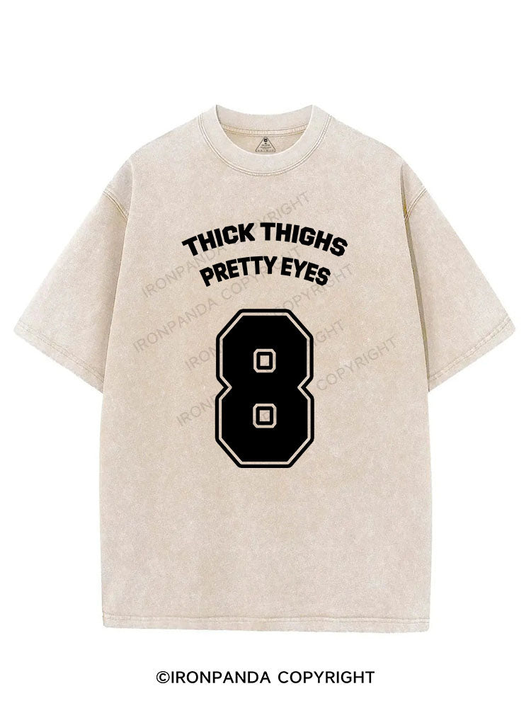 THICK THIGHS PRETTY EYES VINTAGE GYM SHIRT