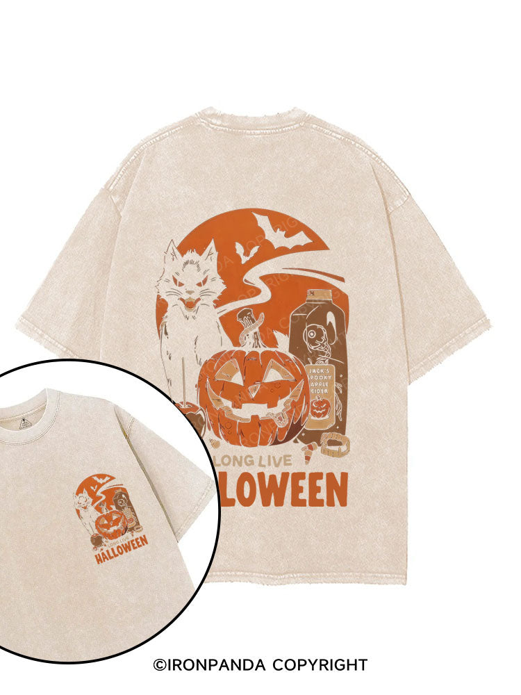 LONG LIVE HALLOWEEN printed Gym Shirt