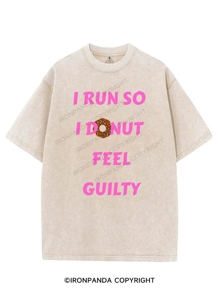 I RUN SO I DONUT FEEL GUILTY VINTAGE GYM SHIRT
