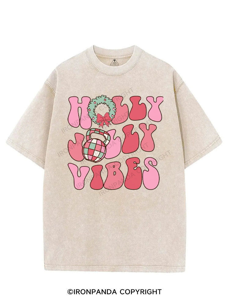 HOLLY JOLLY VIBES VINTAGE GYM SHIRT