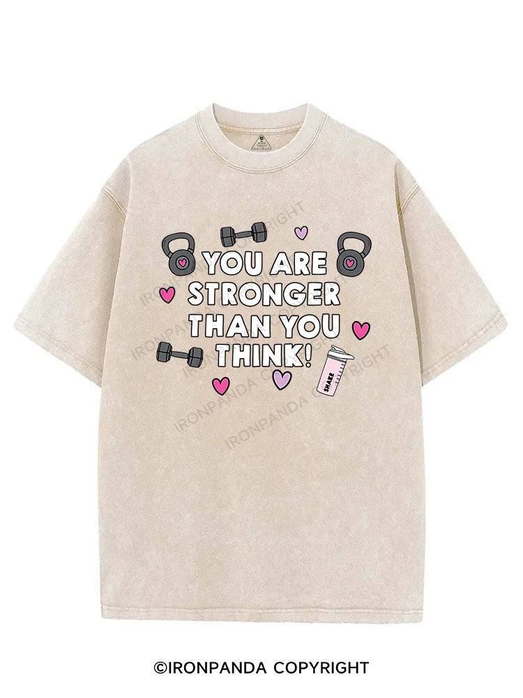 YOU ARE STRONGER THAN YOU THINK  VINTAGE GYM SHIRT