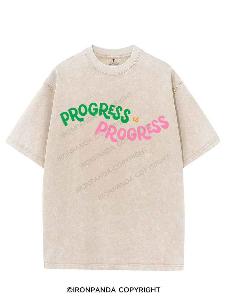 PROGRESS IS PROGRESS VINTAGE GYM SHIRT