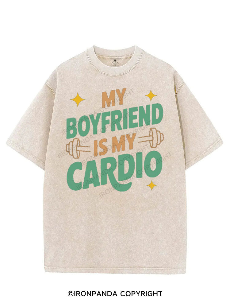 MY BOYFRIEND IS MY CARDIO VINTAGE GYM SHIRT