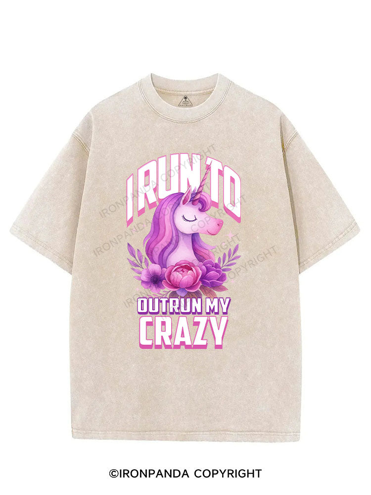 I RUN TO OUTRUN MY CRAZY VINTAGE GYM SHIRT