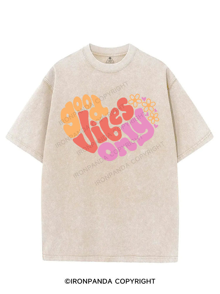GOOD VIBES ONLY VINTAGE GYM SHIRT