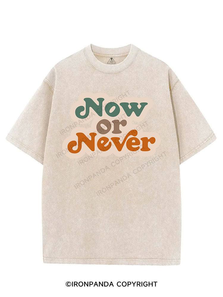 NOW OR NEVER VINTAGE GYM SHIRT