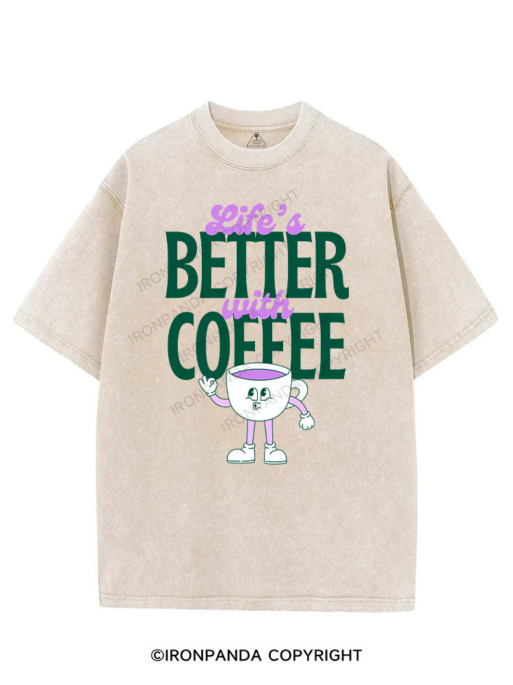 LIFE'S BETTER WITH COFFEE VINTAGE GYM SHIRT