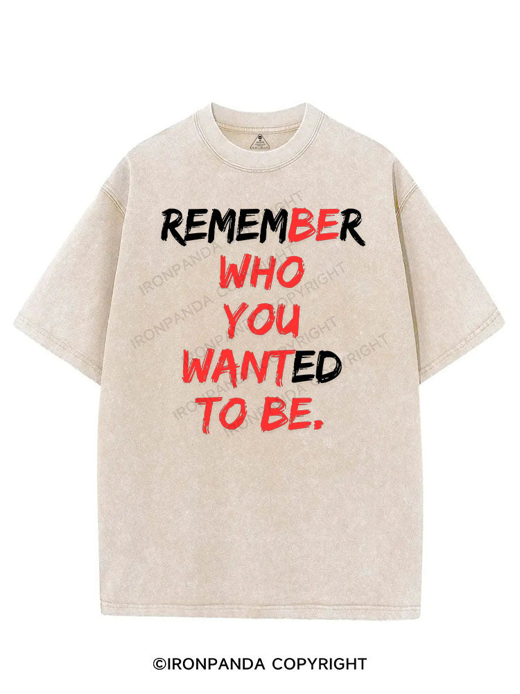 BE WHO YOU WANT TO BE VINTAGE GYM SHIRT