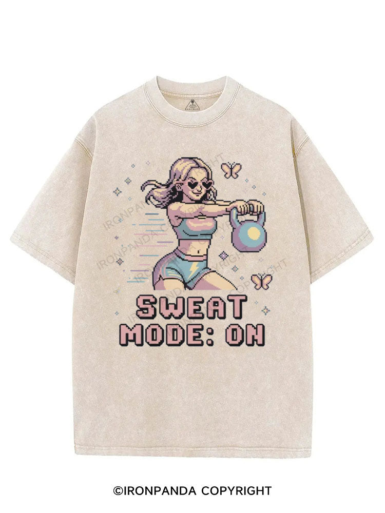 SWEAT MODE ON VINTAGE GYM SHIRT