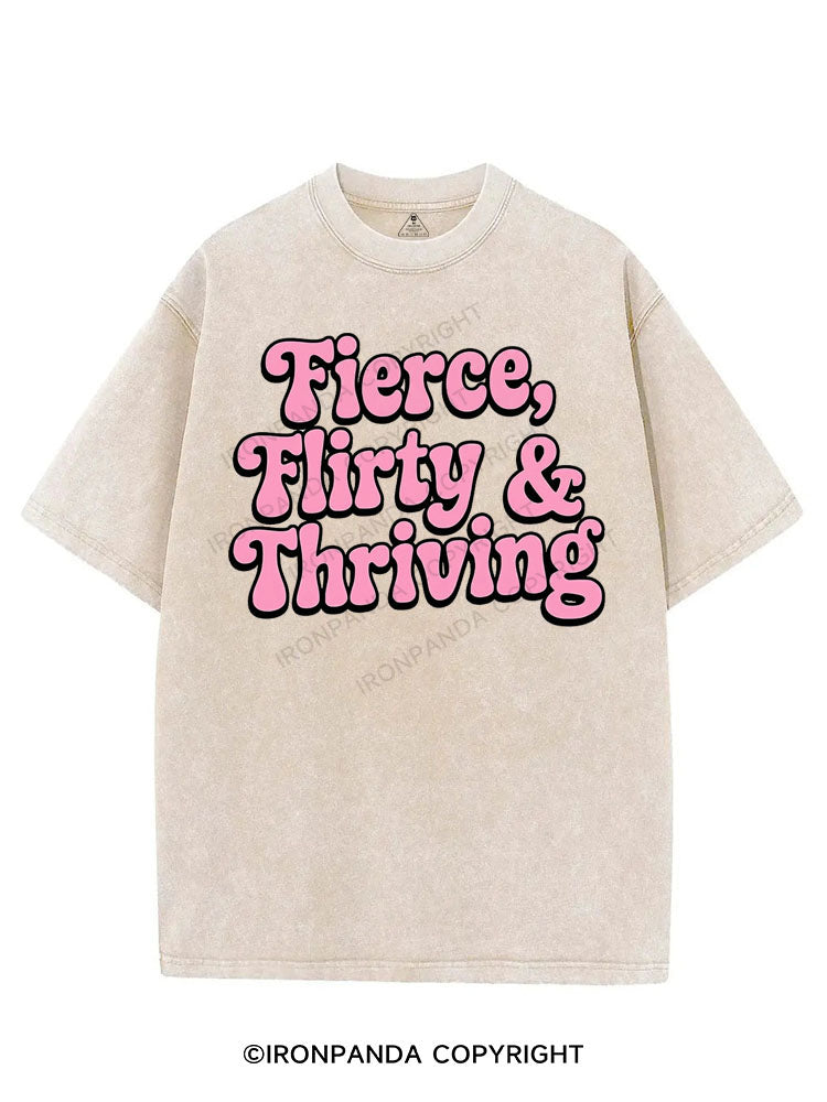 FIERCE, FLIRTY & THRIVING VINTAGE GYM SHIRT