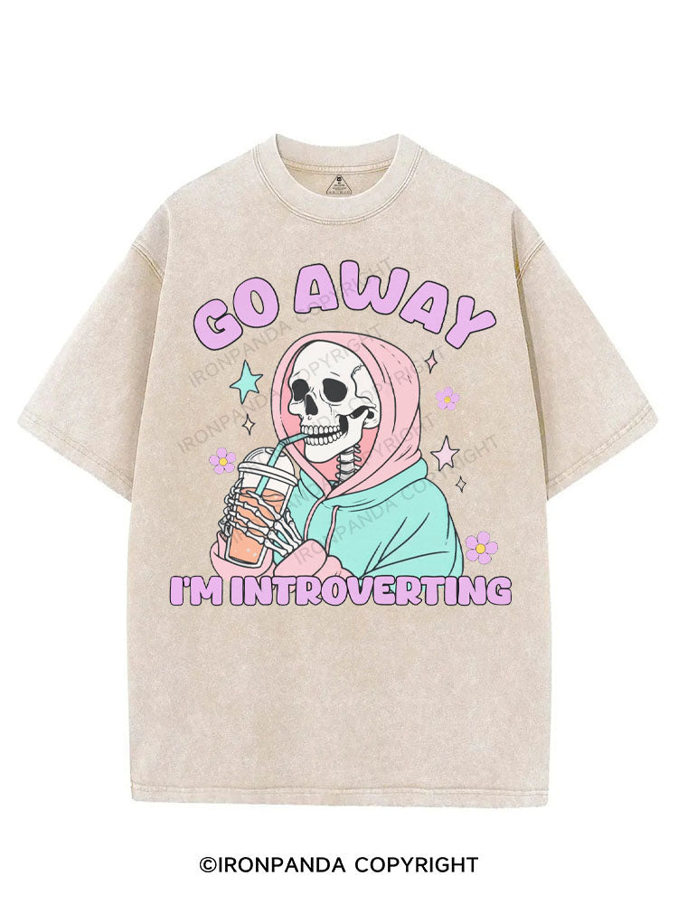 GO AWAY I'M INTROVERTING VINTAGE GYM SHIRT