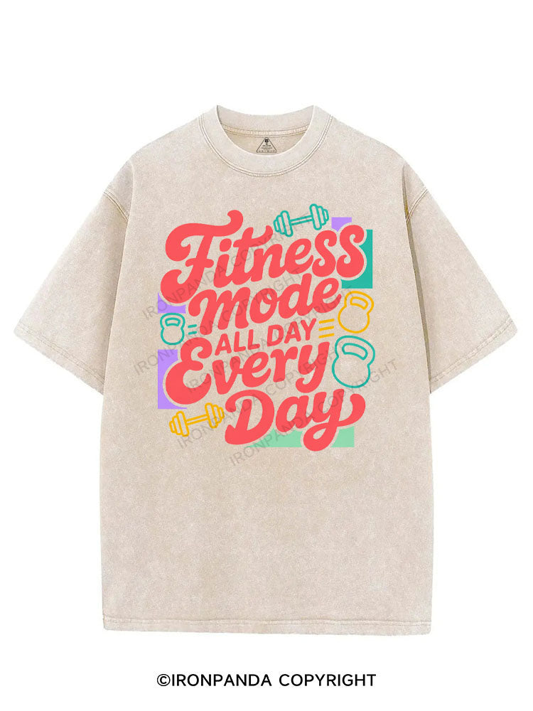 FITNESS MODE ALL DAY EVERY DAY VINTAGE GYM SHIRT