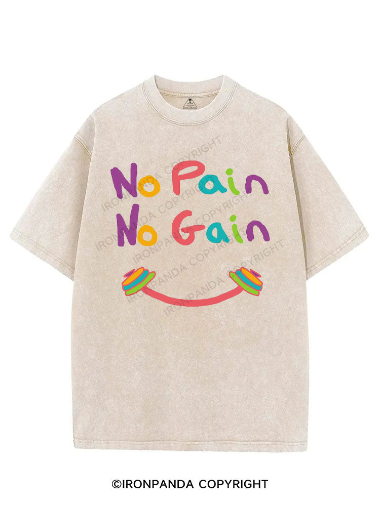 NO PAIN NO GAIN VINTAGE GYM SHIRT