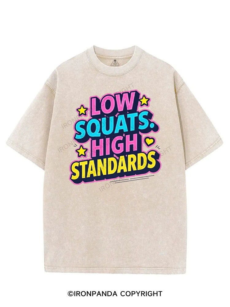 LOW SQUATS HIGH STANDARDS VINTAGE GYM SHIRT