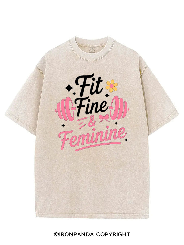 FIT FINE & FEMININE VINTAGE GYM SHIRT