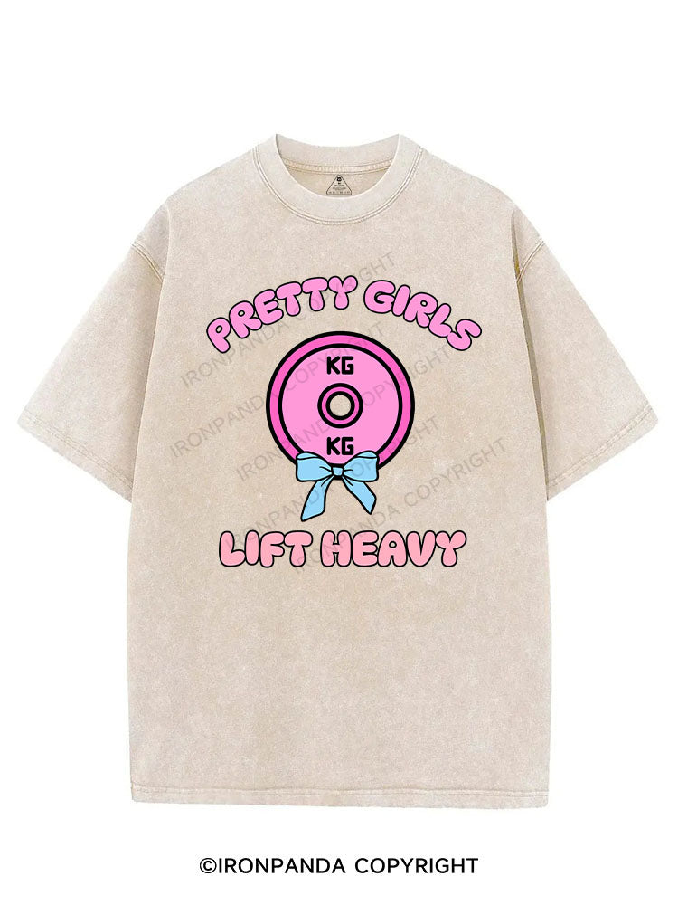 PRETTY GIRLS LIFT HEAVY VINTAGE GYM SHIRT