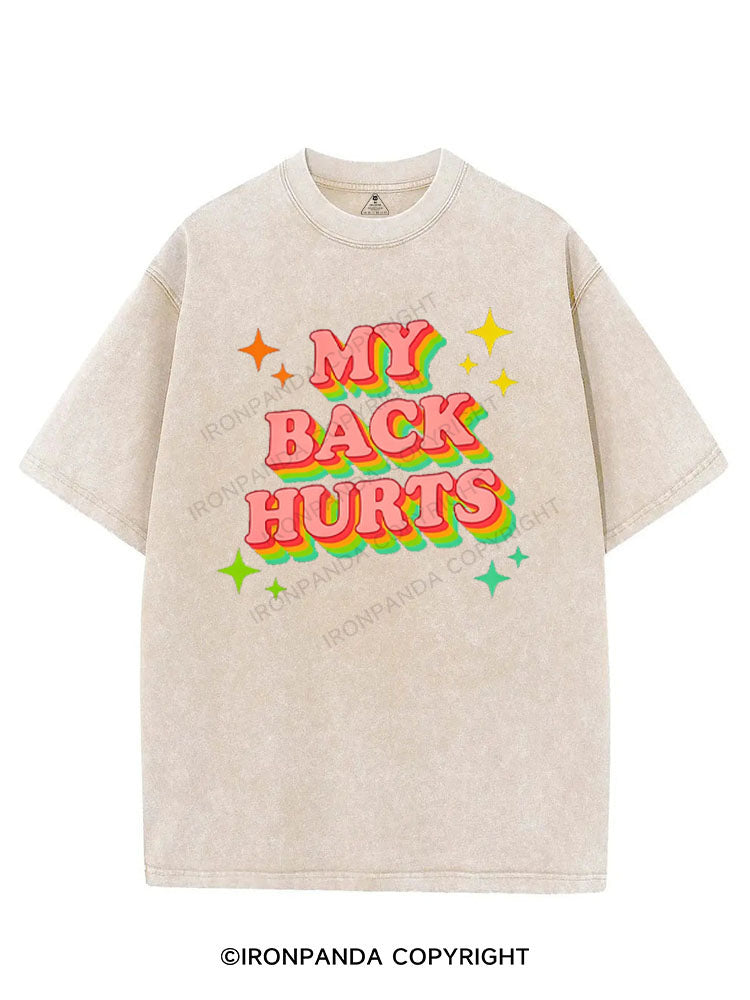 MY BACK HURTS VINTAGE GYM SHIRT