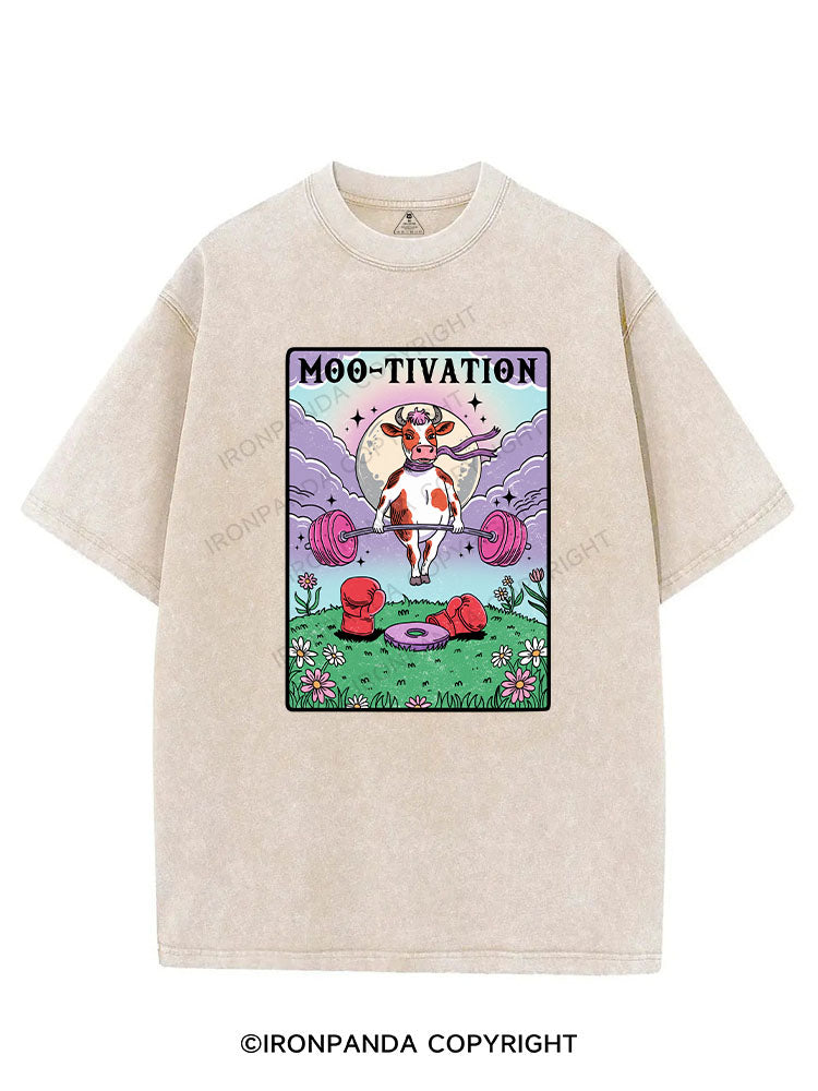 MOO-TIVATION VINTAGE GYM SHIRT