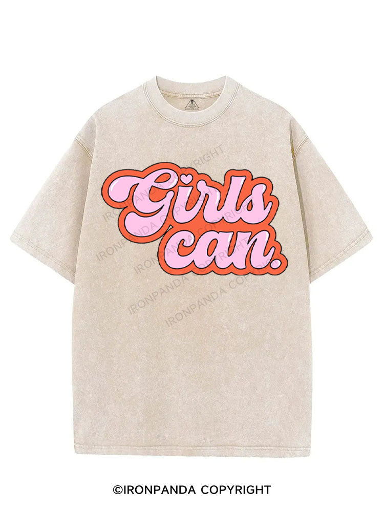 GIRLS CAN VINTAGE GYM SHIRT