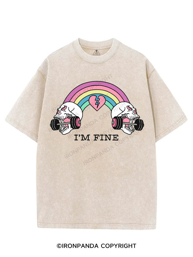 I'M FINE VINTAGE GYM SHIRT